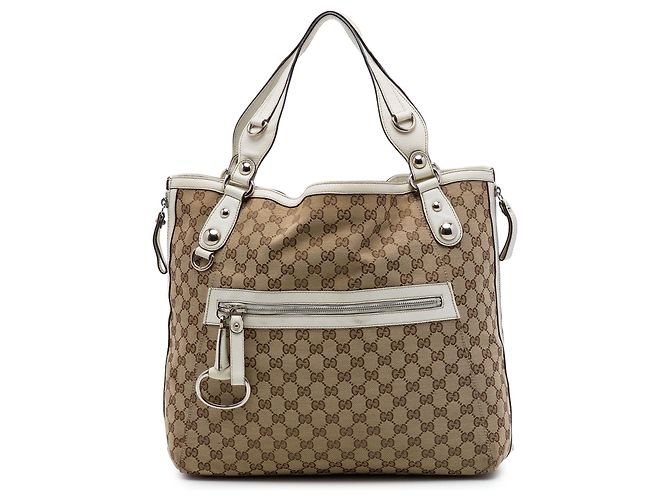 Tote zip Gucci Beige GG Canvas Icon Bit
