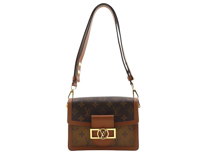 Louis Vuitton Brown Monogram Reverse Mini Dauphine Marrone