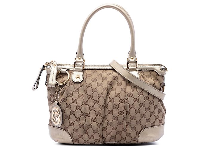 Borsa Gucci Beige GG Canvas Sukey