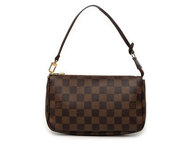 Louis Vuitton Brown Damier Ebene Pochette Accessoires Marrone