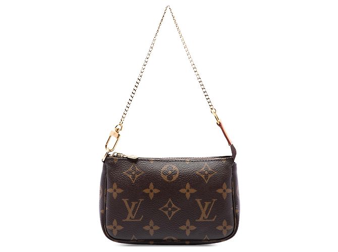 Louis Vuitton Brown Monogram Mini Pochette Accessoires Marrone