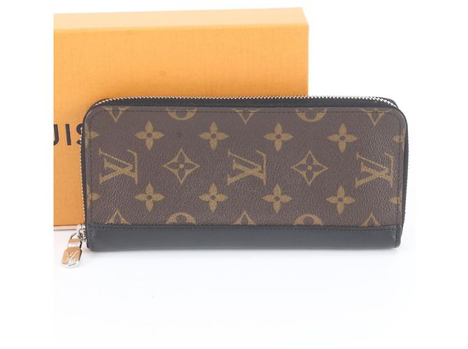 Louis Vuitton Monogram Macassar Zippy Wallet Brown Black