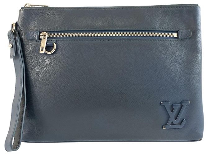 Bolsa Aerogram de couro azul Louis Vuitton