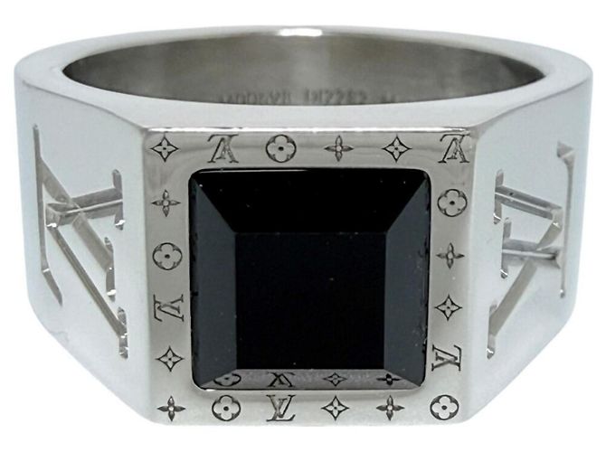 Anello a sigillo Louis Vuitton da uomo Argento