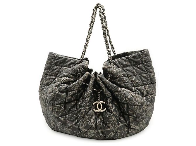 Chanel Melrose Shopper Tote Grau