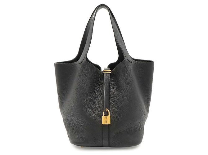 Hermès Sac cabas Hermes Picotin Lock MM Noir