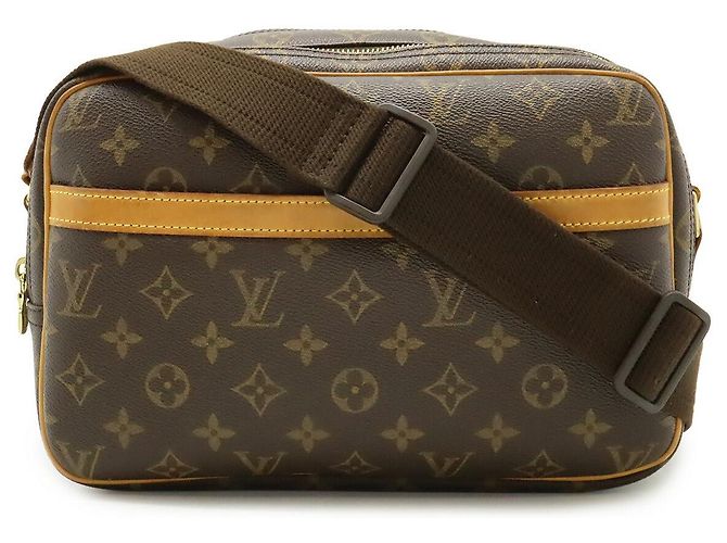 Borsa a tracolla Louis Vuitton Monogram Reporter PM Marrone