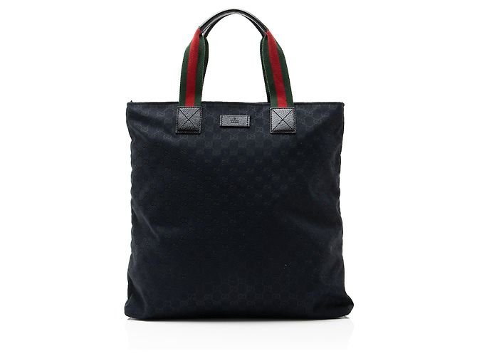 Sac cabas Large N/S Gucci GG Canvas Web Noir