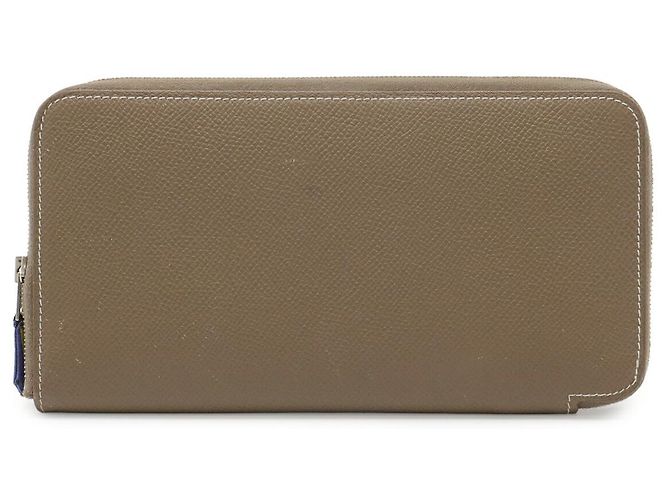 Hermès Carteira longa Hermes Azap em seda Marrom Bege