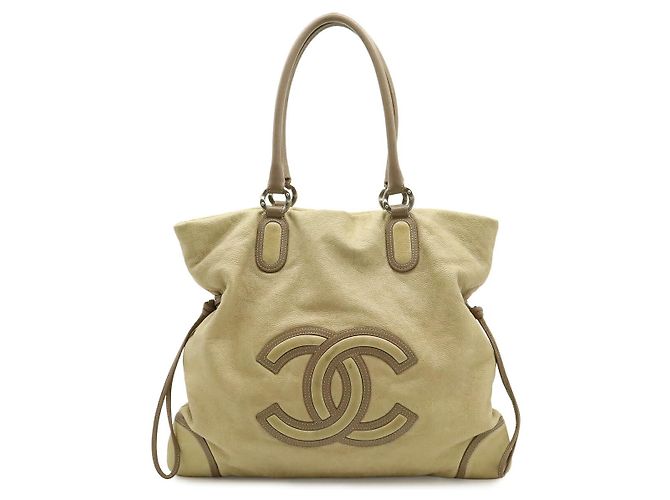 Chanel Coco Mark Tote Braun Beige