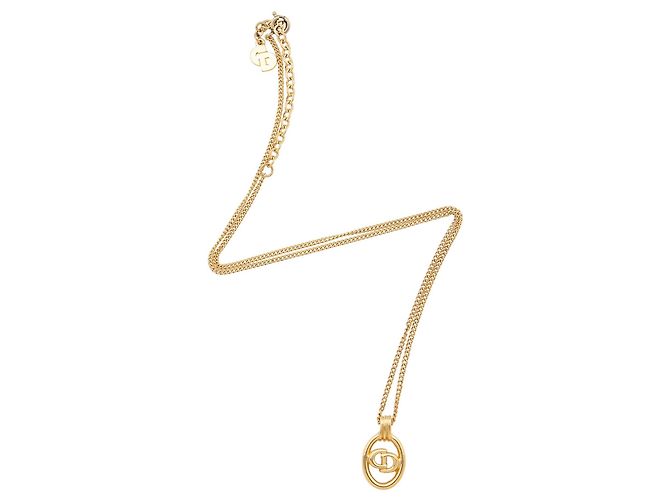 Collana Dior Vintage CD Oval D'oro Metallico
