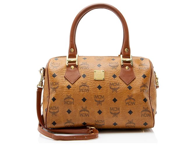 Sac Boston Small MCM Vintage Visetos Marron