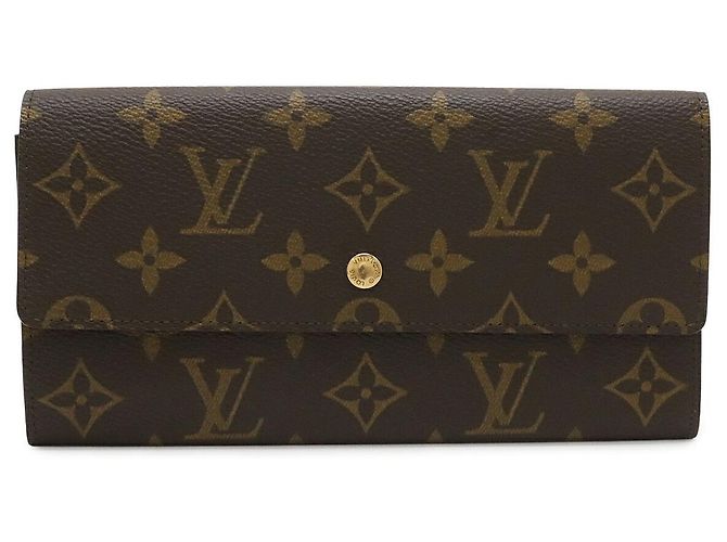 Cartera con solapa Monogram Louis Vuitton Castaño