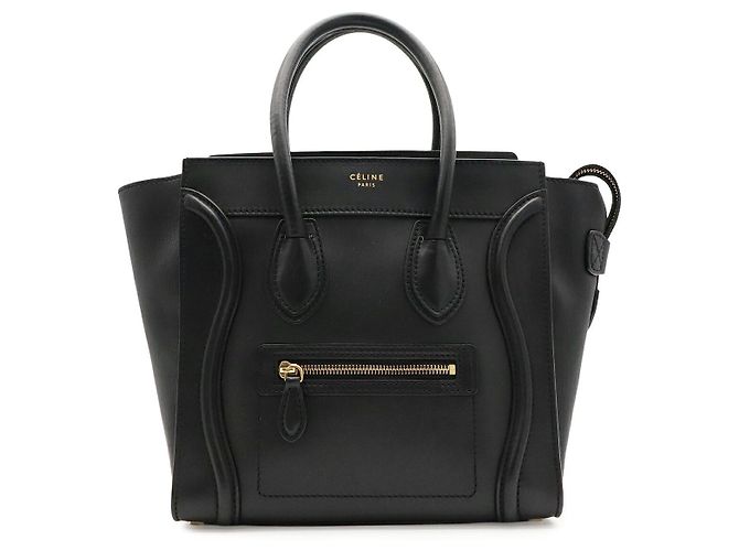 Céline Celine Luggage Micro Shopper Tote Schwarz