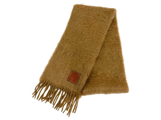 Cachecol de lã mohair Loewe Marrom