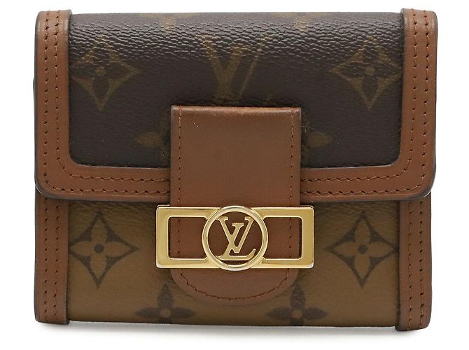 Cartera Compacta Louis Vuitton Dauphine Castaño
