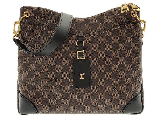 Borsa a tracolla Louis Vuitton Odeon Damier Marrone