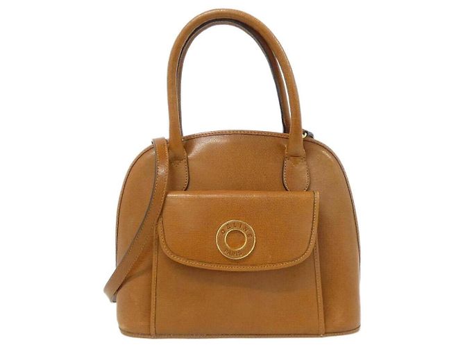 Céline Celine Leather Shoulder Bag Brown