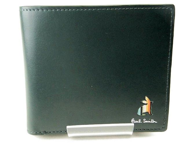 Cartera bifold Paul Smith Marquetry Stripe de piel de conejo Verde
