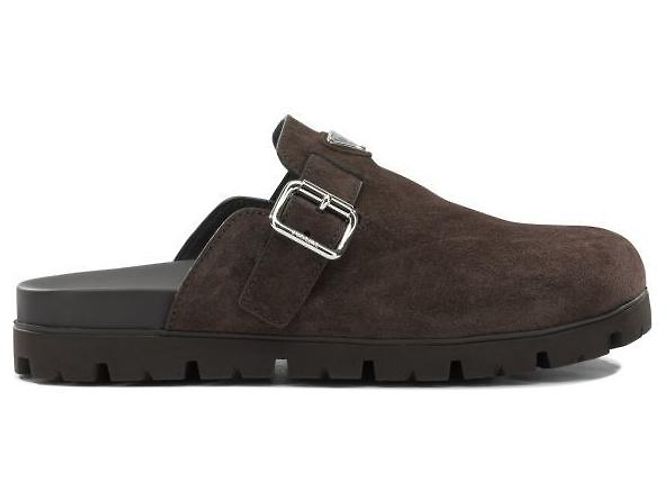 Prada Suede Mules Brown