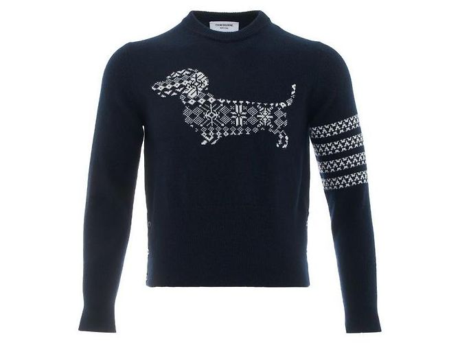 Thom Browne Pullover de malha Merino Wool Holiday Hector Azul