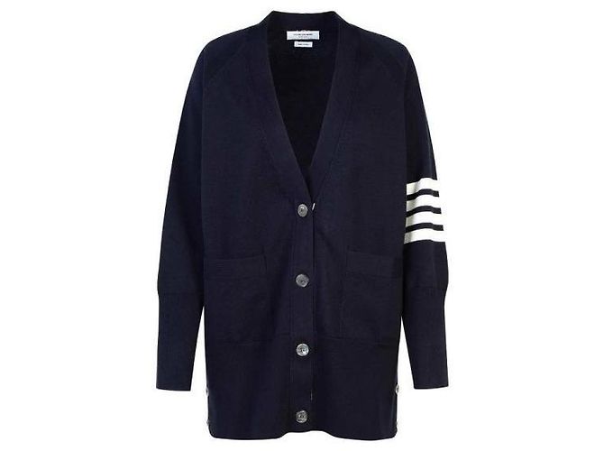 Thom Browne Rebeca de algodón jersey con ajuste exagerado Azul