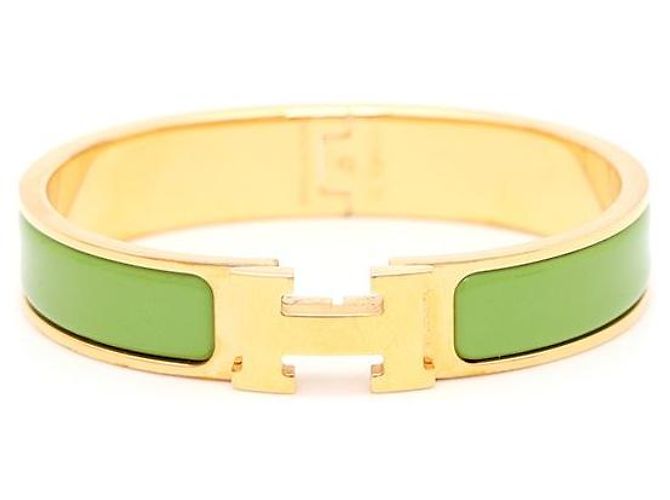 Hermès Bracciale Click H PM Verde Oro