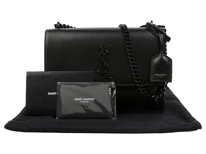 Saint Laurent Borsa a tracolla Medium Sunset Monogram Nera Nero
