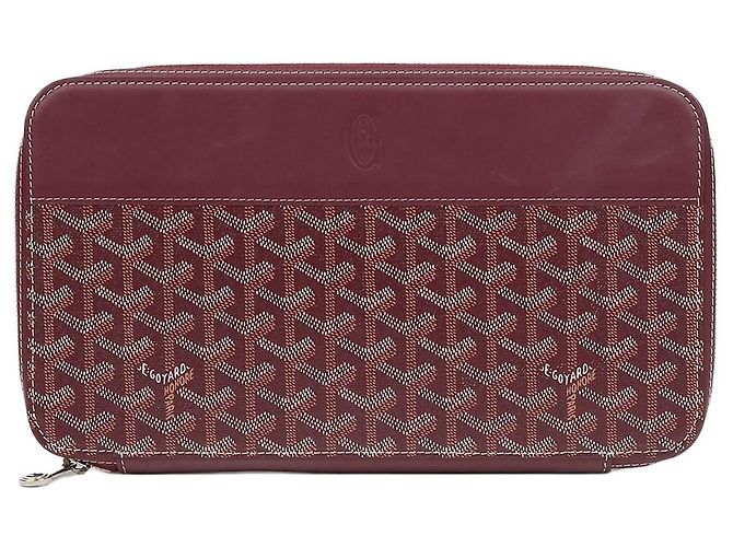 Goyard Pochette à documents zippée Opera Burgundy Rouge