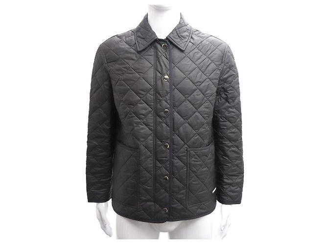 Burberry Steppjacke mit Rautenmuster Schwarz