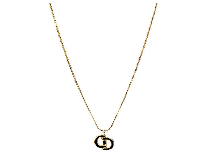 Dior Collier CD Gold Noir Doré