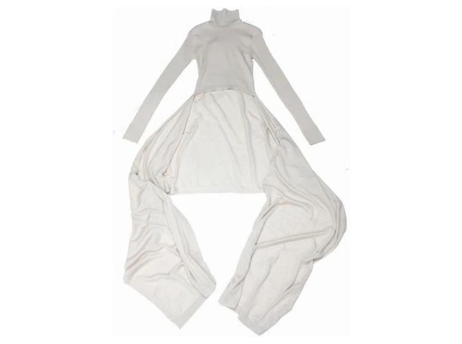 Alaïa Macacão de seda e cashmere bege