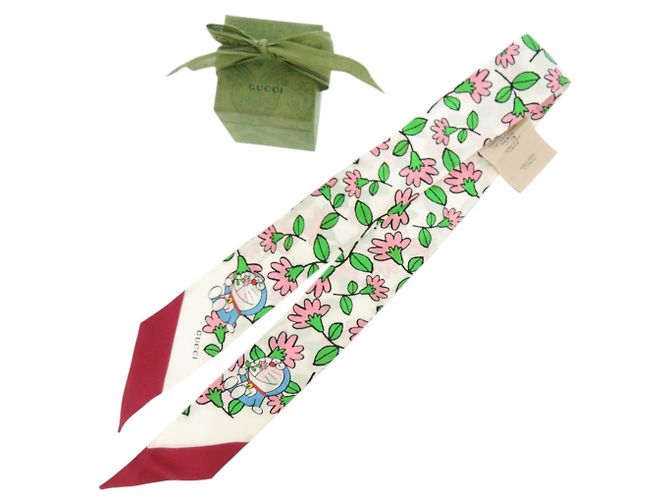 Gucci x Doraemon Silk Multicolor Scarf Multiple colors