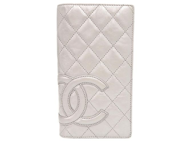 Cartera larga Chanel Coco Mark Cambon Line Plata