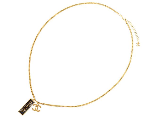 Collana con placca logo Chanel Coco Mark D'oro