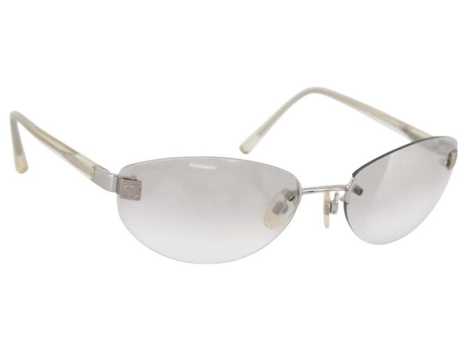 Occhiali da sole CHANEL plastic Clear CC Auth bs36969