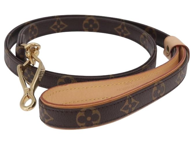LOUIS VUITTON Monogram Less Baxter MM Dog Leash M58056 LV Auth 200086A