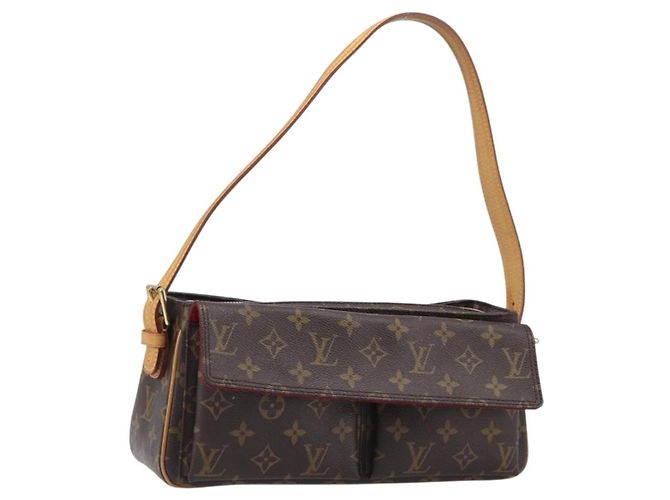 LOUIS VUITTON Borsa a tracolla Monogram Viva Cite MM M51164 LV Auth 200839V Monogramma