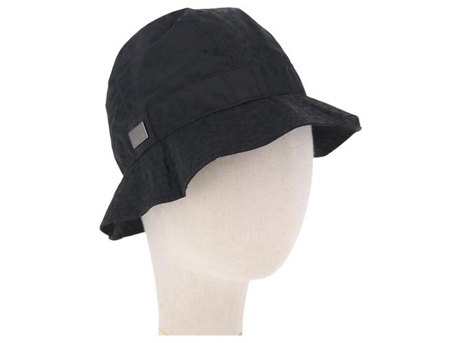 FENDI Zucca Canvas Hut Nylon M Schwarz Auth 198272V