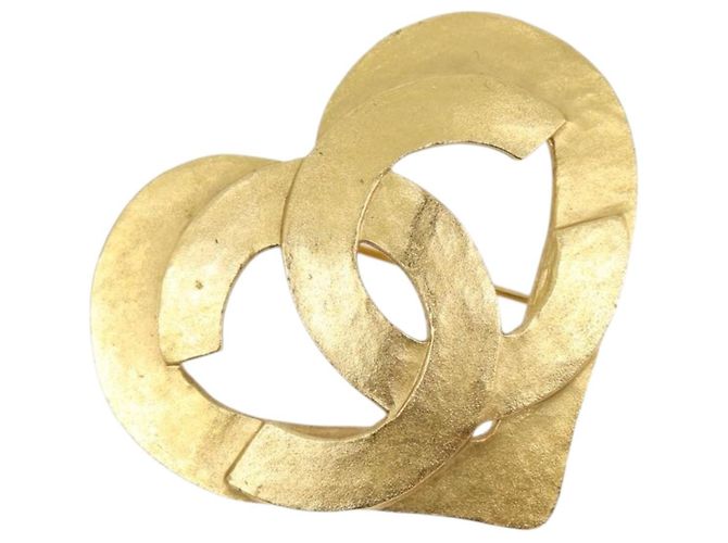 Broche CHANEL metal tom dourado CC Auth 199959V