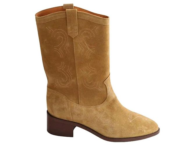 SéZane Botas western camel Camelo
