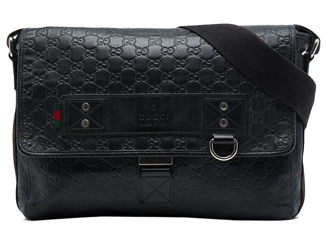 Borsa a tracolla Gucci Guccissima Web nera Nero