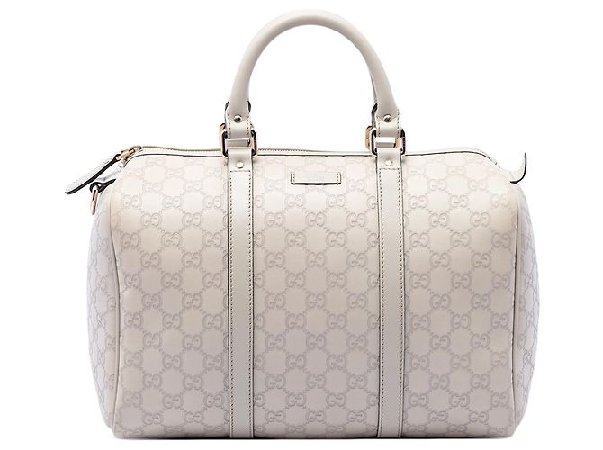 Borsa Boston Gucci Medium Guccissima Joy Bianca Bianco