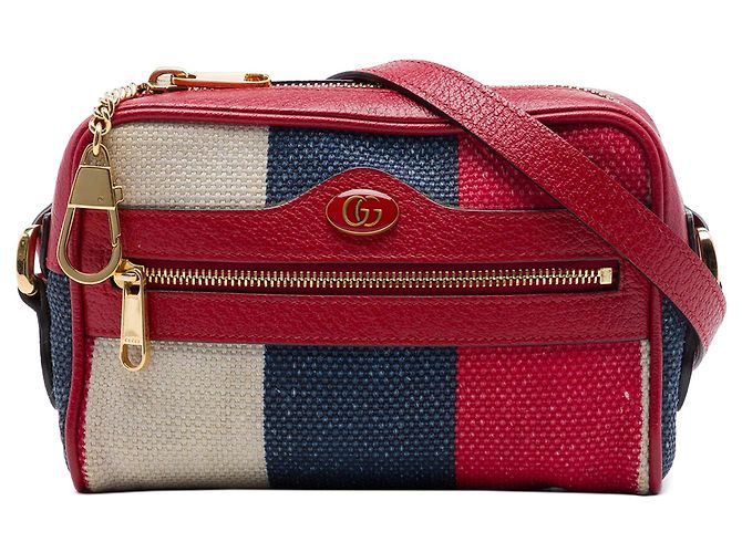 Borsa a tracolla Mini Canvas Ophidia Gucci rossa Rosso