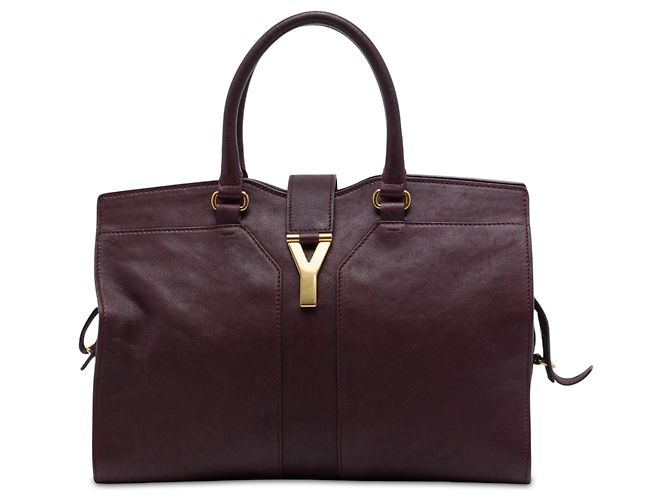 Borsa Cabas Chyc Medium in pelle rossa Saint Laurent Rosso