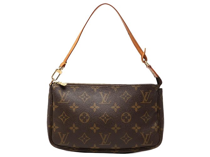 Borsa a tracolla Louis Vuitton Monogram Pochette Accessoires Marrone