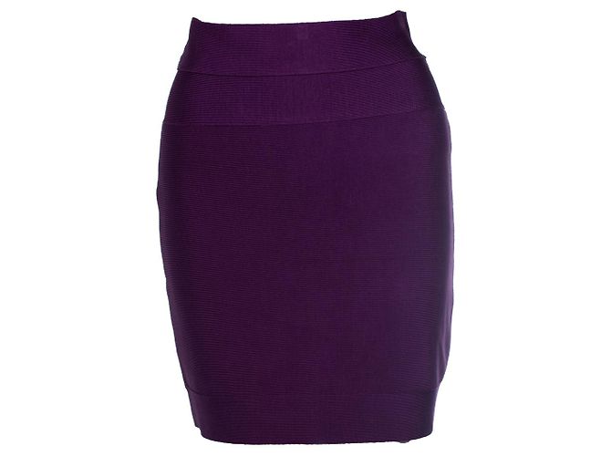 Herve Leger, saia bodycon roxa Roxo