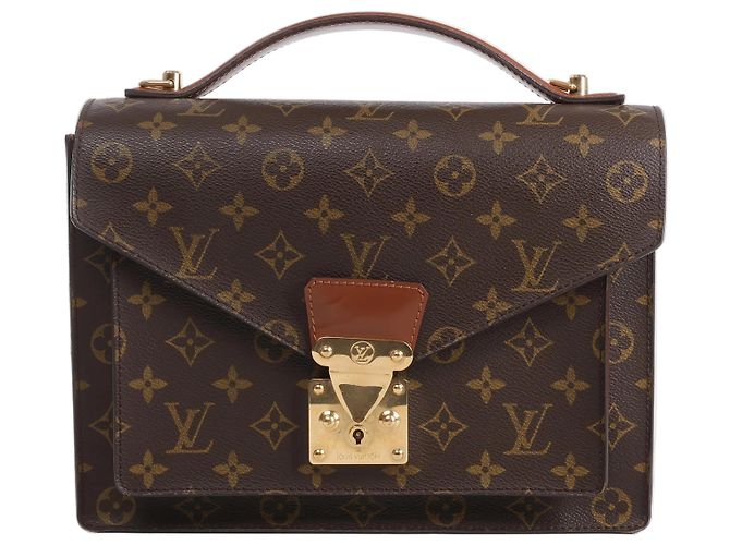 Louis Vuitton Monceau Monogram Canvas Handtasche in Braun M51185
