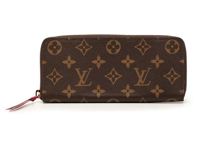 Louis Vuitton Monogram Coin Purse Brown Fuschia