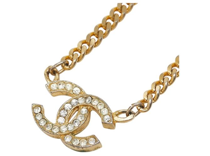 Collar de cadena Chanel Coco Mark Dorado